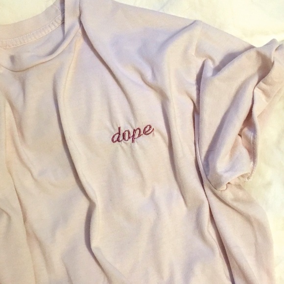 Brandy Melville Tops - Brandy Melville “dope” embroidered tee